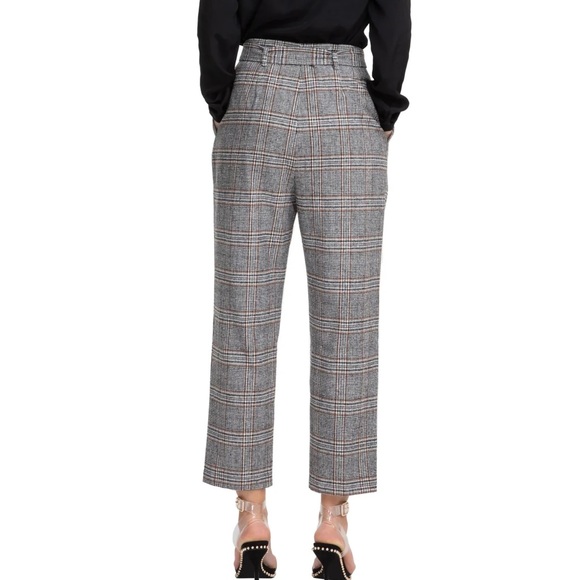 ASTR The Label Tie Waist Plaid Trousers - Picture 3 of 15